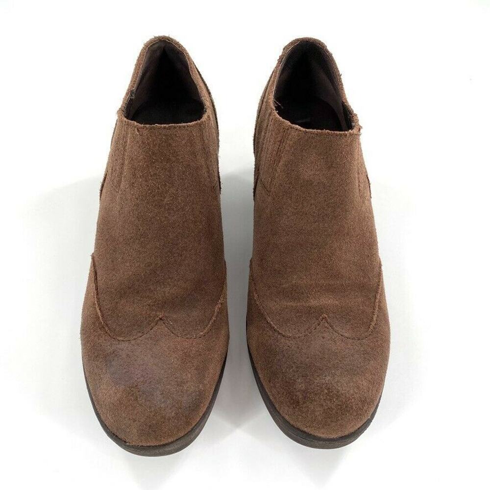 Korks by Kork Ease Kit Womens Wingtip Ankle Boots Booties Distressed Leather 7.5